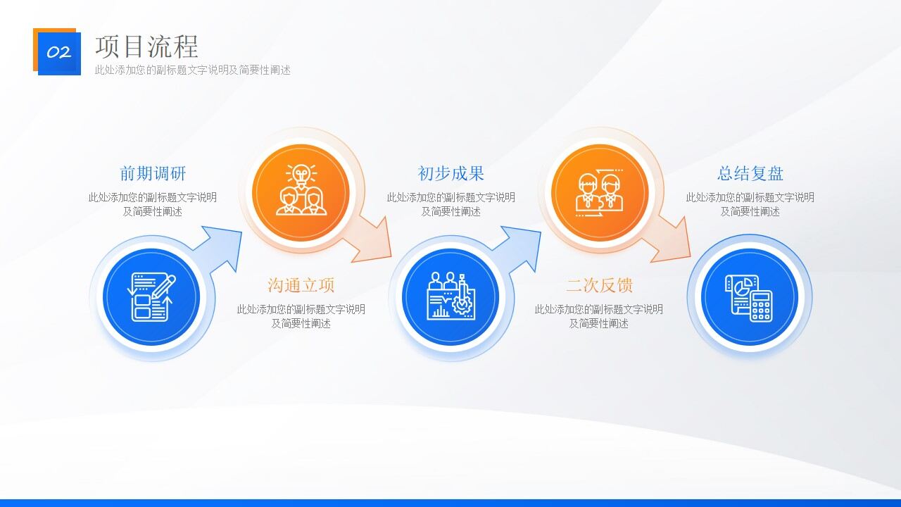 图片[17]-蓝橙几何风部门年终总结汇报商务ppt模板—免费分享好看实用的工作汇报PPT-叨客学习资料网