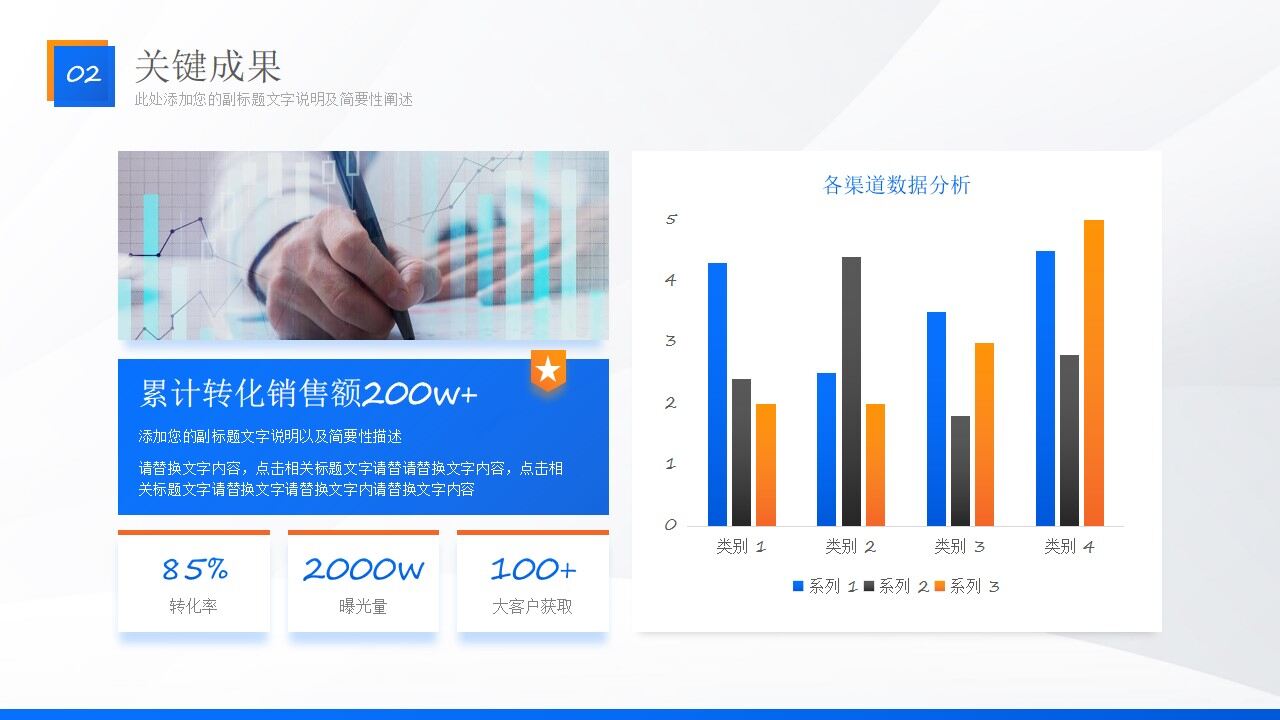 图片[20]-蓝橙几何风部门年终总结汇报商务ppt模板—免费分享好看实用的工作汇报PPT-叨客学习资料网