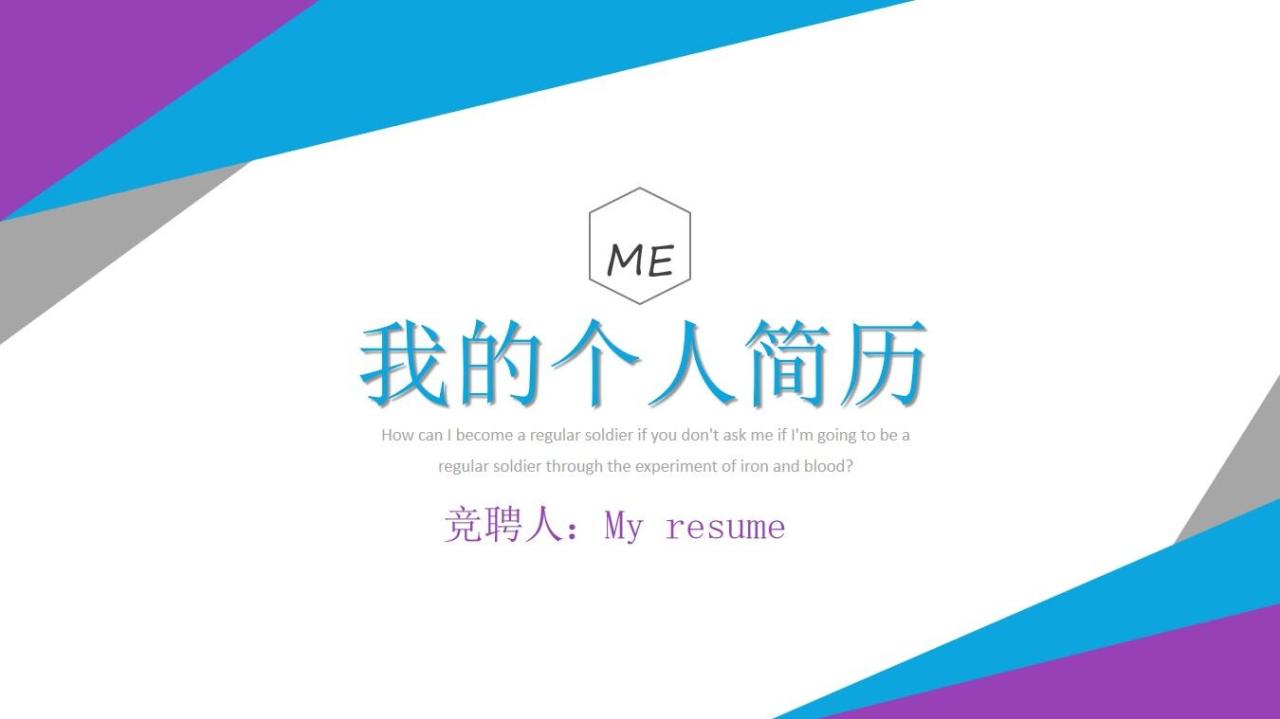 图片[1]-简单实用型个人简历岗位竞聘求职PPT模板—免费分享好看实用的个人简历PPT-叨客学习资料网