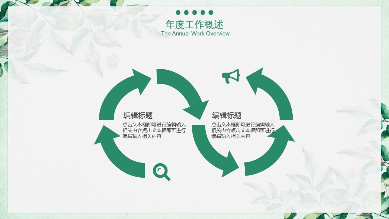 图片[4]-绿色小清新文艺工作计划总结PPT模板—免费分享好看实用的工作汇报PPT-叨客学习资料网