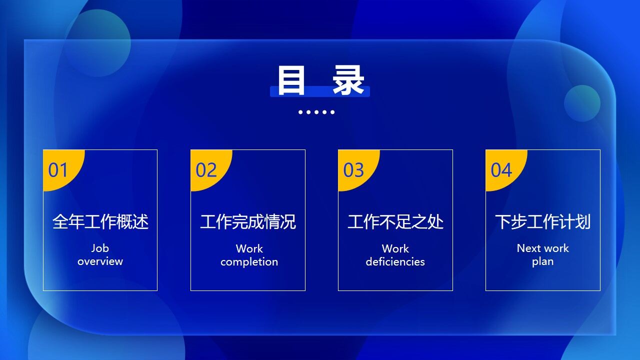 蓝色动感时尚年度工作总结PPT模板-叨客学习资料网