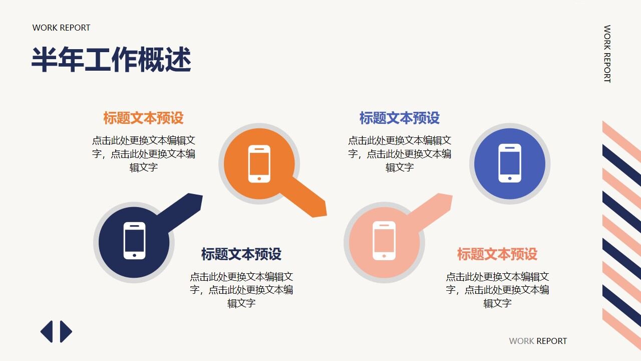 图片[8]-复古蓝橙网页风半年工作总结汇报PPT模板—免费分享好看实用的工作汇报PPT-叨客学习资料网