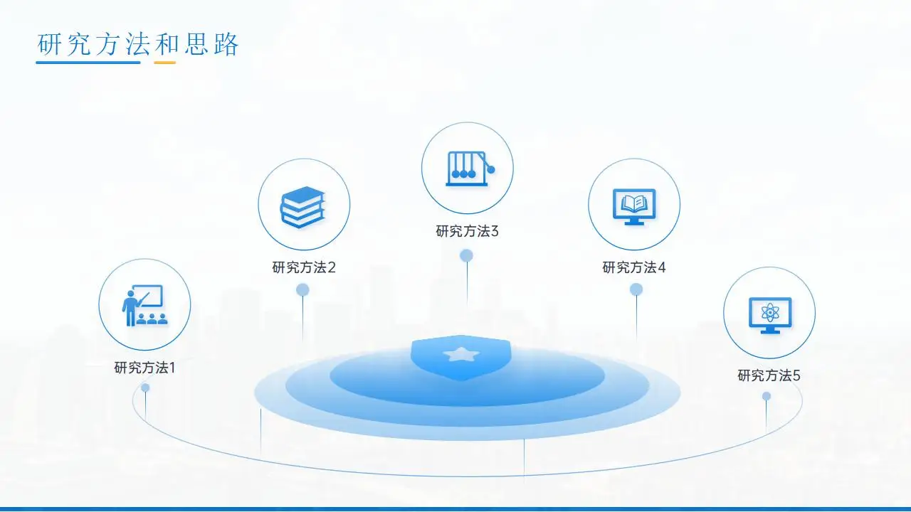 简洁蓝色学术风毕业答辩汇报通用ppt模板 简洁蓝色学术风毕业答辩汇报通用ppt模板