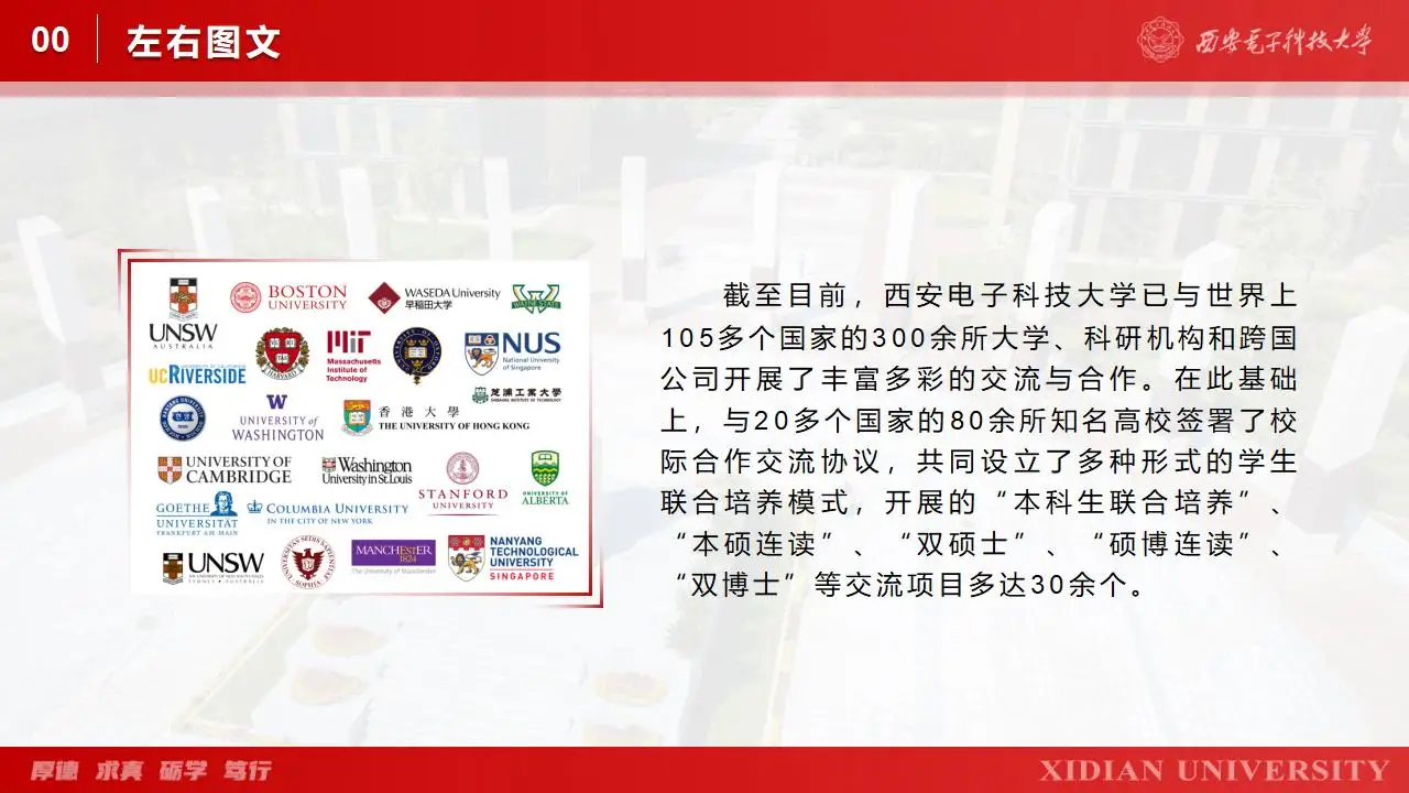 西安电子科技大学学生汇报毕业答辩通用ppt模板