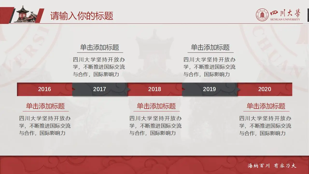稳重大气四川大学2023论文毕业答辩通用ppt模板 稳重大气四川大学2023论文毕业答辩通用ppt模板