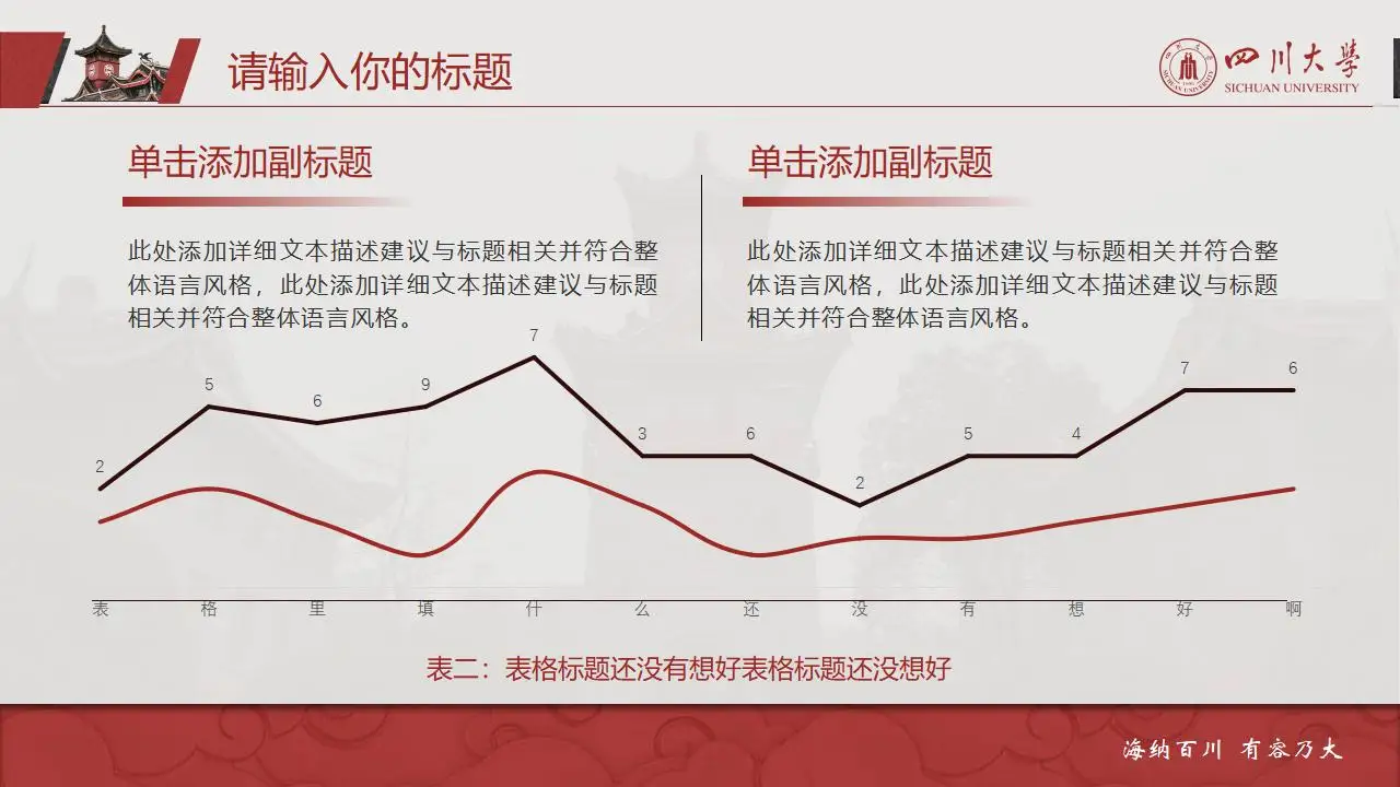 稳重大气四川大学2023论文毕业答辩通用ppt模板 稳重大气四川大学2023论文毕业答辩通用ppt模板
