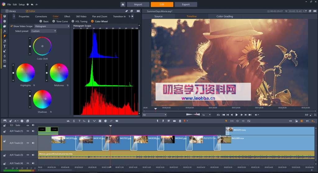 视频编辑软件-Pinnacle Studio 20-叨客学习资料网