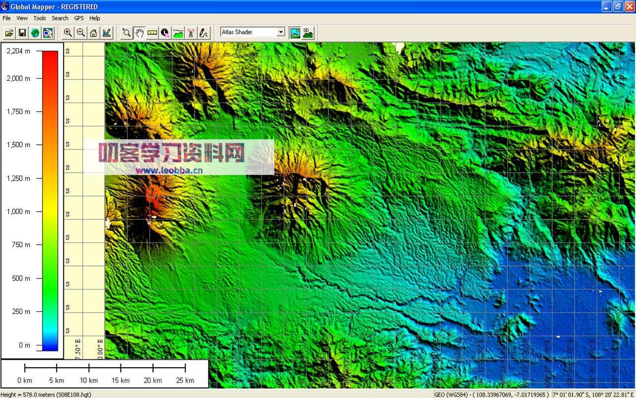 地图绘制软件-Global Mapper 24.1汉化破解版-叨客学习资料网