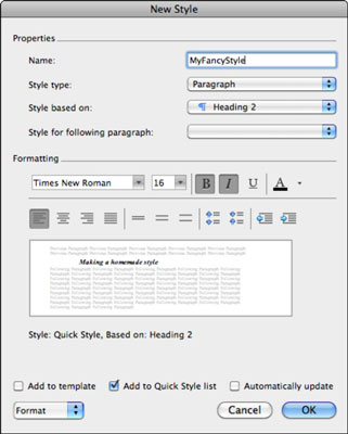 如何在Mac的Word 2011中为文档创建新样式？-叨客学习资料网