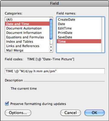 Mac的Word 2011：将字段添加到文档？-叨客学习资料网