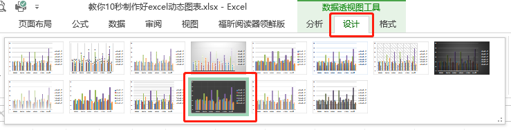 教你10秒制造好excel数据透视图教程