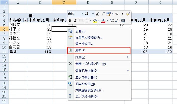 教你10秒制造好excel数据透视图教程