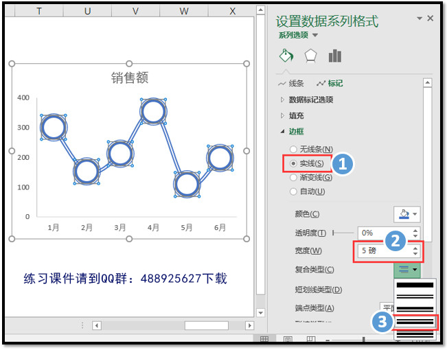 excel2016二维折线图事例:聚集一条折现的最美折线图