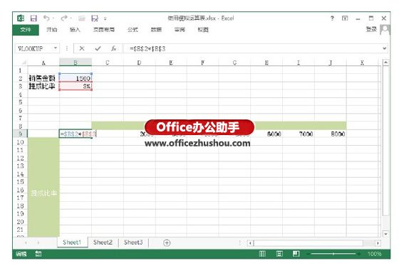 Excel作业表中运用模仿运算表的办法