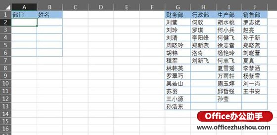 EXCEL制造二级下拉菜单的办法
