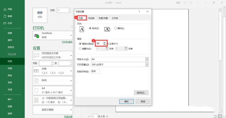 怎样把Excel的内容打印到一张纸上