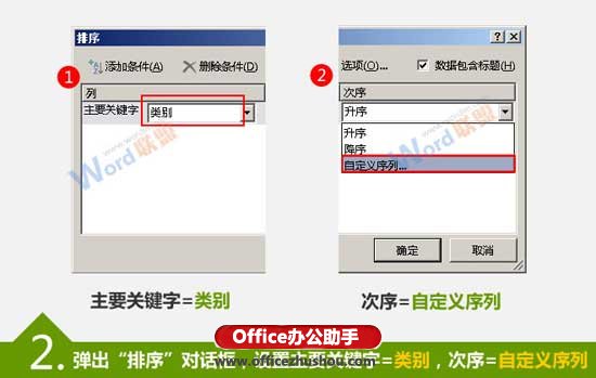 自界说排序Excel数据的办法