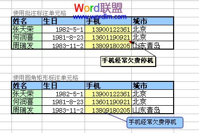 Excel表格制造办法:标注