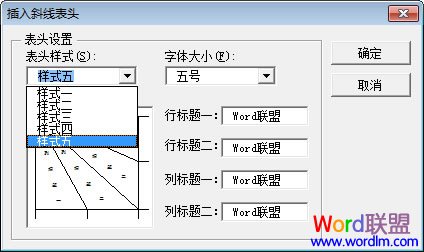 刺进斜线表头