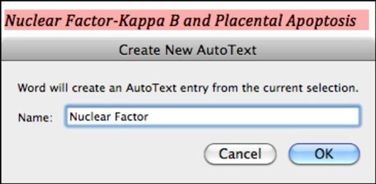 如何在Mac的Word 2011中使用自动图文集？-叨客学习资料网