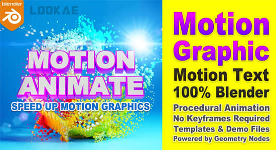 Blender插件-MG运动图形文字动画工具 Motion Animate V0.3-叨客学习资料网