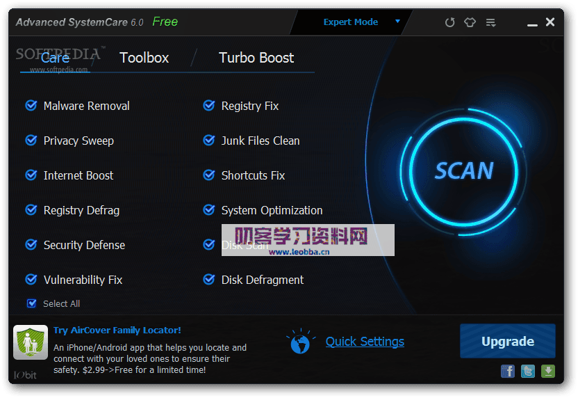 系统优化工具-Advanced SystemCare 15 Pro 永久激活版-叨客学习资料网