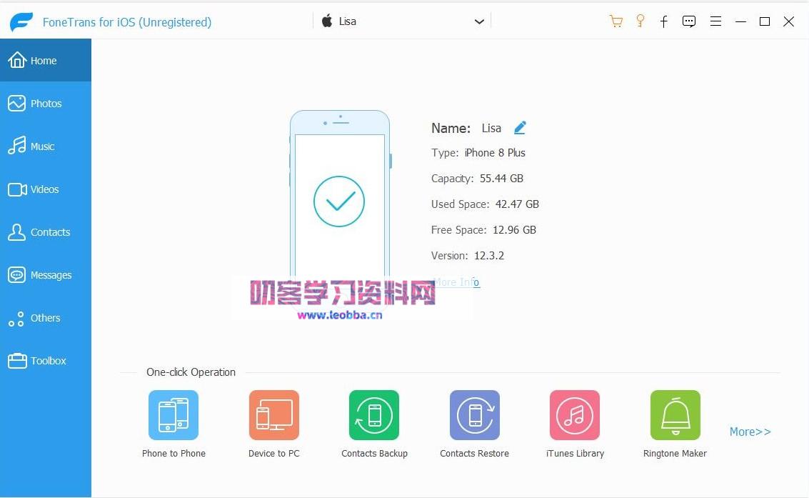 iOS 数据传输工具-FoneTrans iOS 9.1.68破解版 Mac/Win-叨客学习资料网