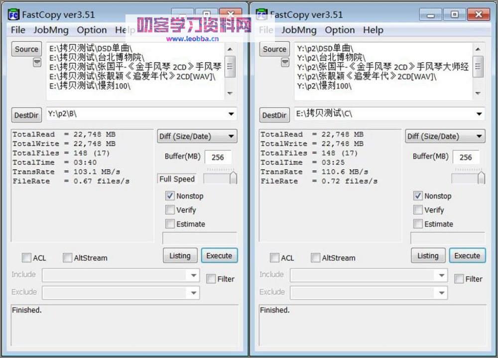 文件快速复制器-FastCopy 4.0中文绿色版-叨客学习资料网